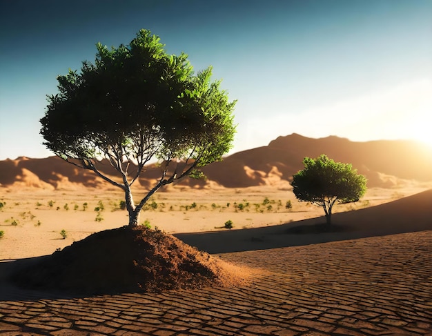 un albero nel deserto