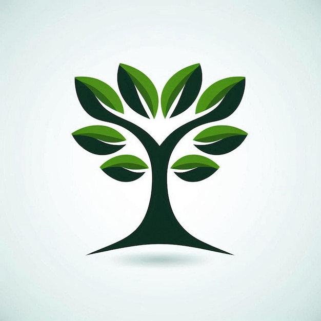 Un albero verde con un albero verde su di esso