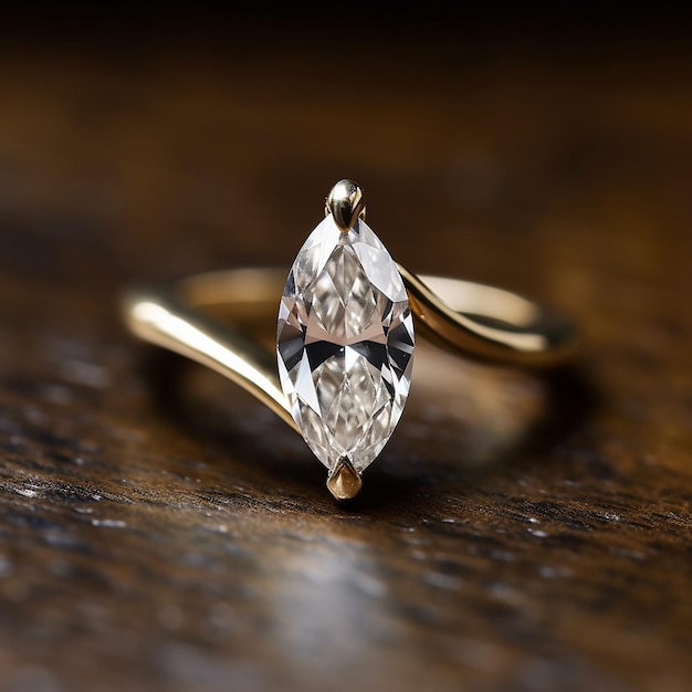 un anello con un diamante sopra