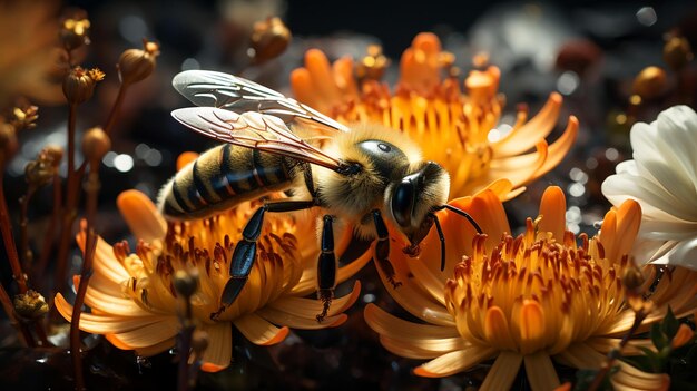 un'ape su un fiore