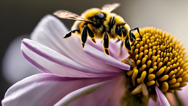 un'ape su un fiore