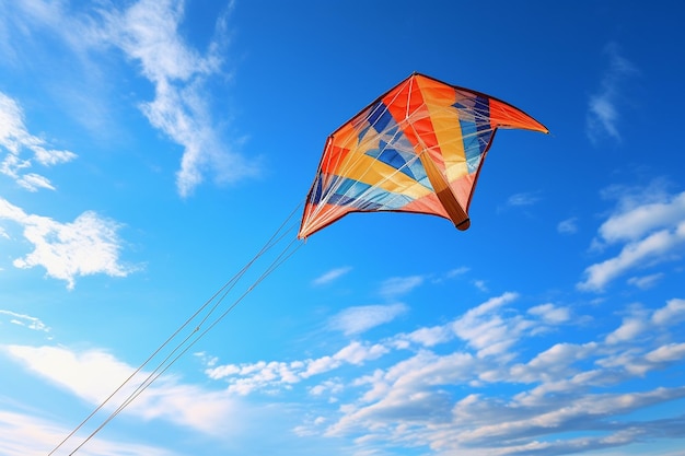 Un aquilone che vola in un cielo blu limpido