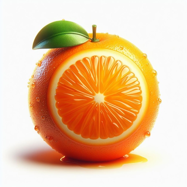 un'arancia con una fetta di arancia che dice pompelmo ai generato