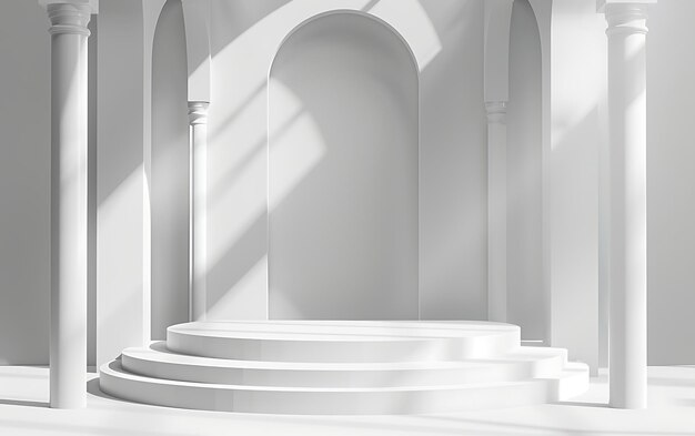 un arco bianco con un archo bianco e un arco Bianco