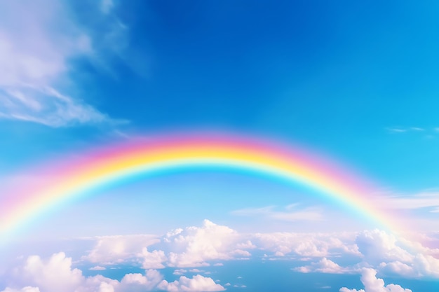 Un arcobaleno che si estende attraverso il cielo