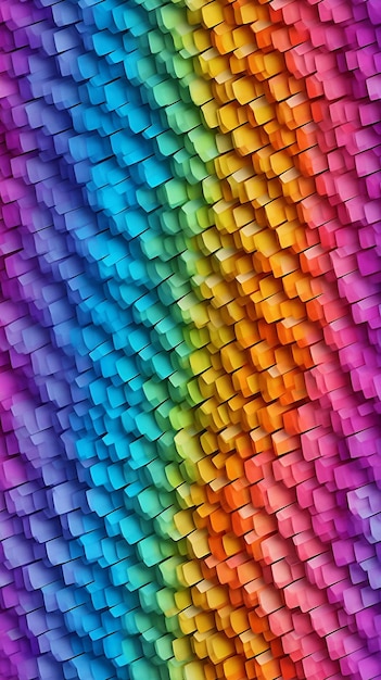 Un arcobaleno di quadrati e rettangoli.