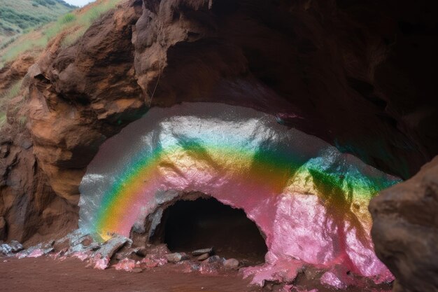 Un arcobaleno in una grotta