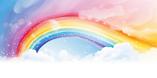 un arcobaleno su uno sfondo bianco nello stile di sottili valori tonali
