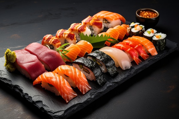 Un'assortita delizia del sushi