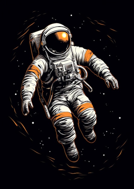 un astronauta che galleggia nello spazio