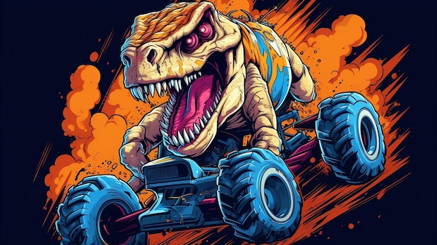 Un'auto moderna Trex marvel