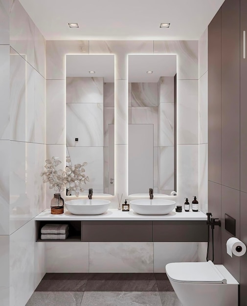 un bagno con un lavandino e un supporto per la carta igienica