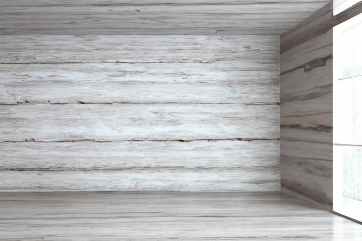 un bagno di legno con una parete di legno e un pavimento di legno