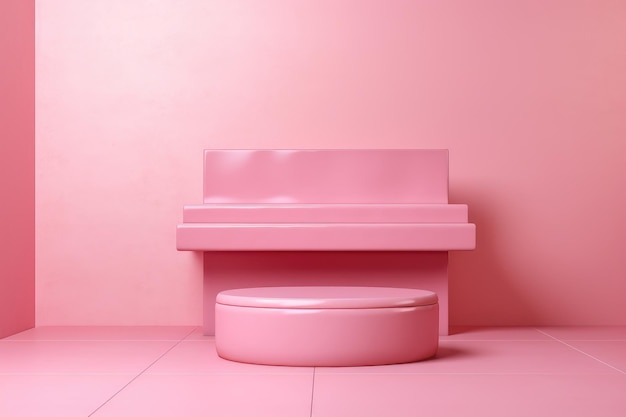 un bagno rosa con un sedile e un coperchio rosa