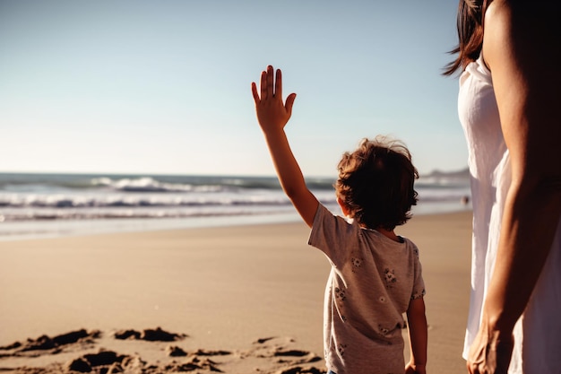 Un bambino con tua madre