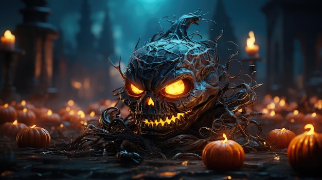 Un banner unico per Halloween generato dall'IA