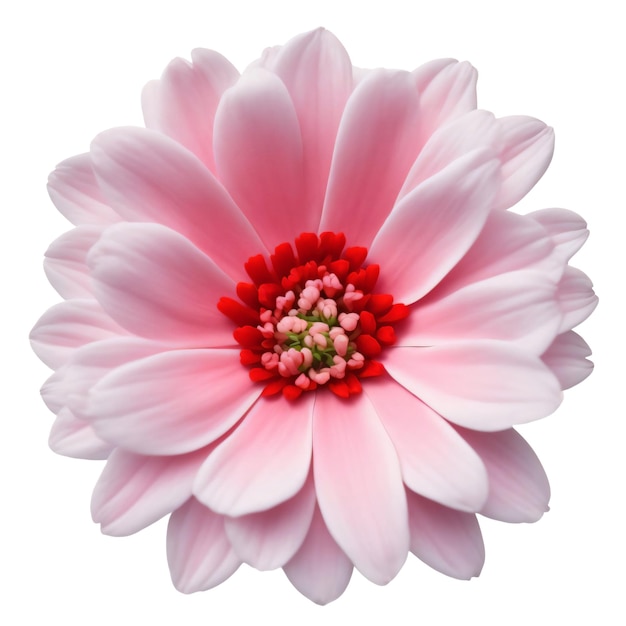 Un bel fiore rosa isolato su sfondo bianco