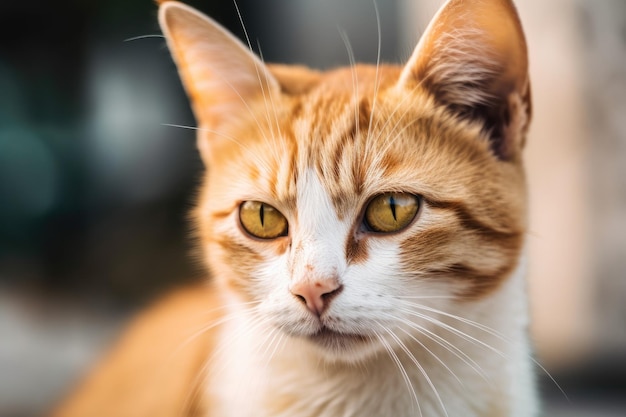 Un bel gattino in primo piano IA generativa