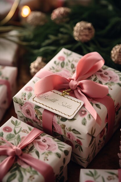 Un bel Natale rosa che abbraccia le delizie della stagione