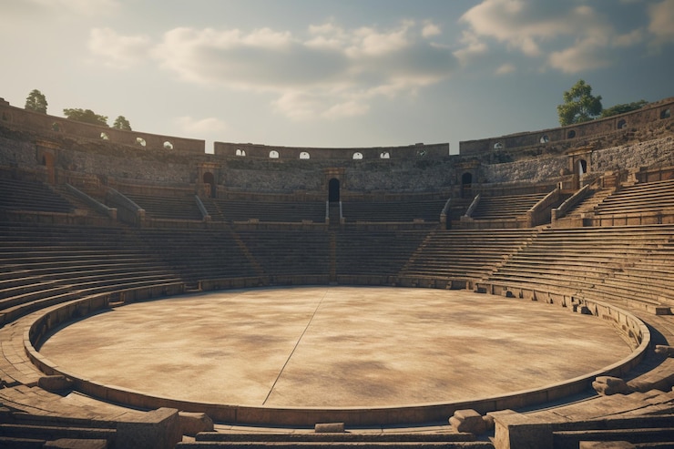Foto un bellamente conservato antico anfiteatro greco 00005 03
