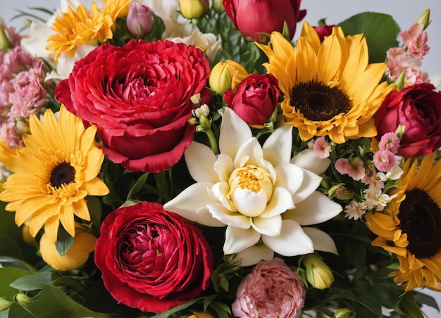 Un bellissimo bouquet di fiori come regalo.