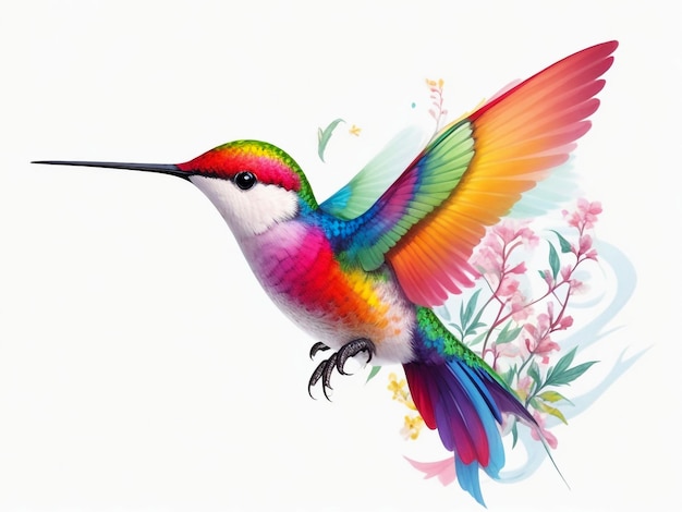 Un bellissimo colibrì fantastico coloratissimo