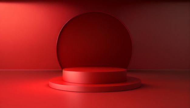 Un bellissimo e vibrante palcoscenico rosso per la tua prossima presentazione