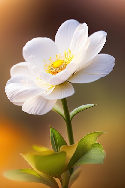 Un bellissimo fiore bianco.