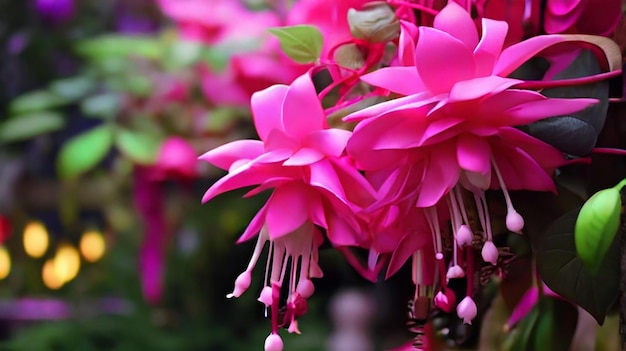 Un bellissimo fiore fucsia