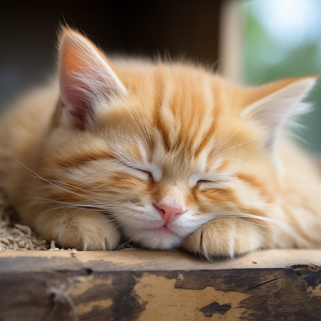 Un bellissimo gattino che dorme