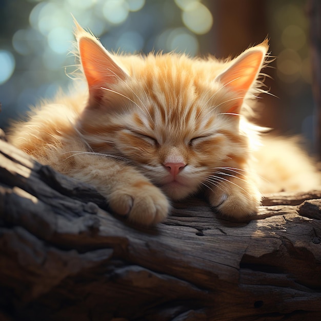 Un bellissimo gattino che dorme