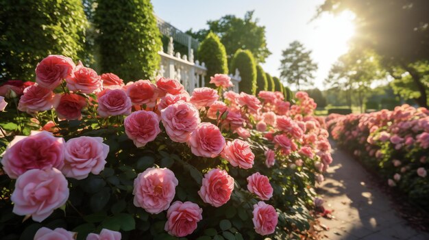 un bellissimo giardino di rose