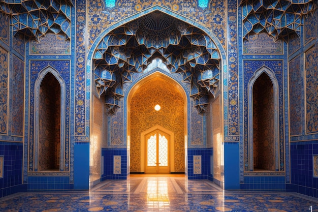 un bellissimo interno di una moschea