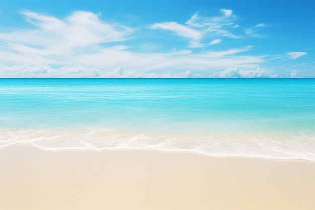 Un bellissimo paesaggio di palme da cocco su una spiaggia tropicale