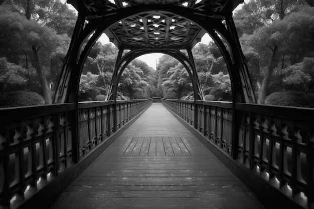 Un bellissimo ponte dal centro della simmetria generato dall'IA