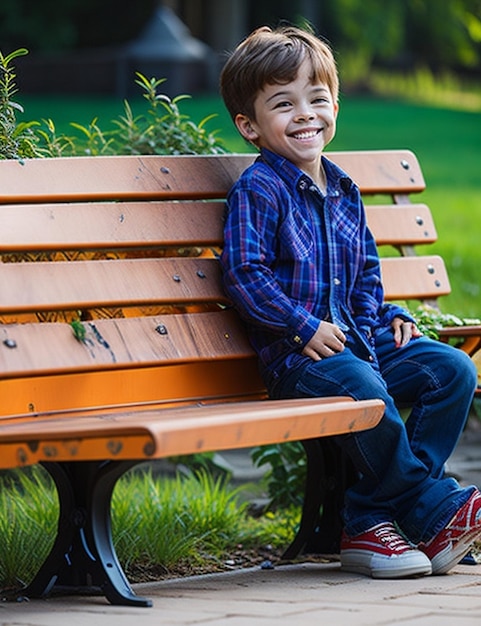 Un bellissimo ragazzo così carino Sorriso di bambino