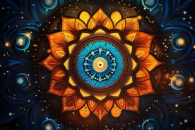 Un bellissimo sfondo artistico di mandala