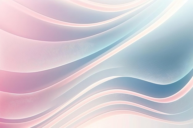 Un bellissimo sfondo astratto caratterizzato da morbide onde di tonalità rosa e viola Femminile ed elegante perfetto per l'uso in una varietà di progetti di design come poster di inviti e siti web AI