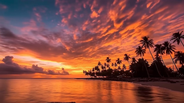 Un bellissimo tramonto a Long Beach