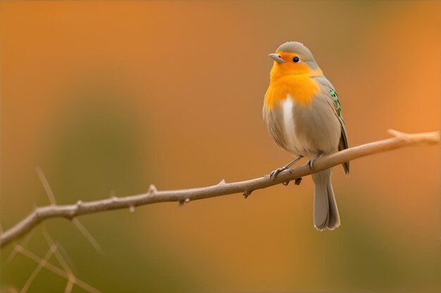 Un bellissimo uccello colorato in piedi su un ramo di un albero