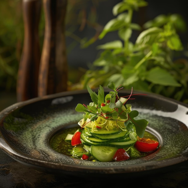 un bicchiere di cocktail con pomodori ciliegino e un mucchio di pomodori Ciliegino