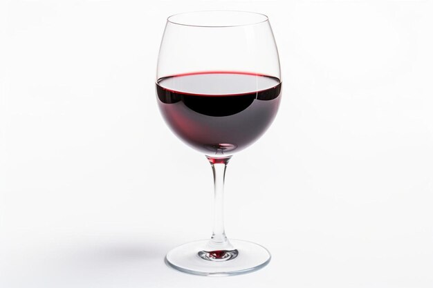 un bicchiere di vino con un vino rosso in esso