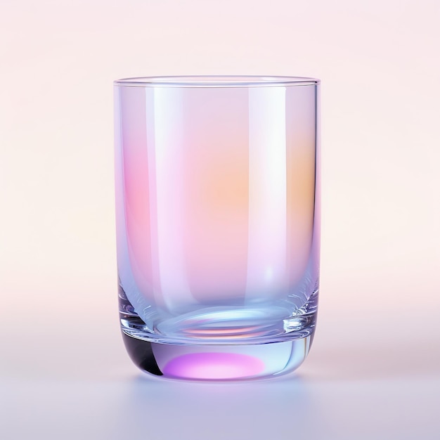 Un bicchiere vuoto Colore sfumato pastello Design del prodotto
