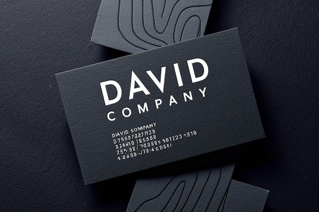 Un biglietto da visita per una compagnia chiamata David Company.