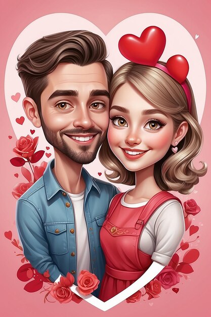 un bizzarro tocco d'amore per un'illustrazione personalizzata di San Valentino