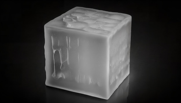 Un blocco quadrato di ghiaccio