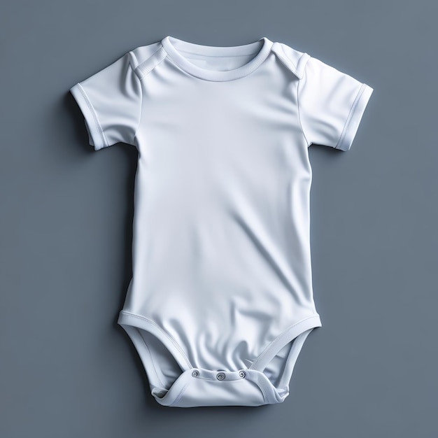 Un body da neonato bianco con sopra la scritta baby.