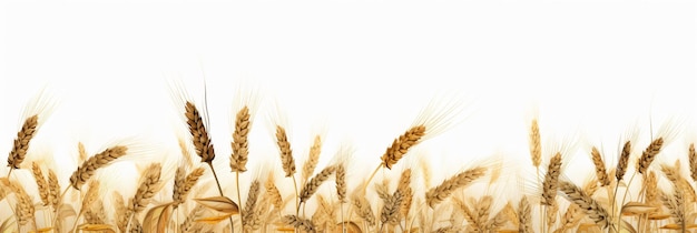 Un bordo del campo di grano isolato su sfondo trasparente