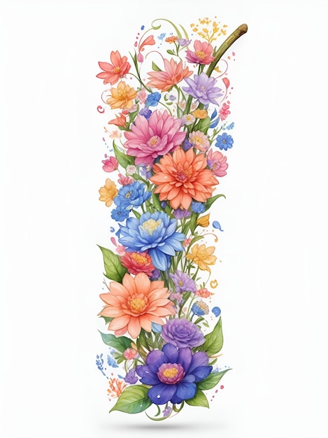 Un bordo floreale colorato con sopra la parola amore.