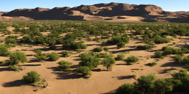 Un boschetto verde in mezzo al deserto